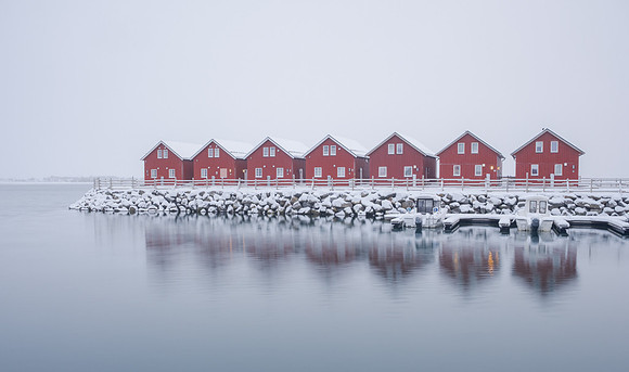 Row of Red Houses