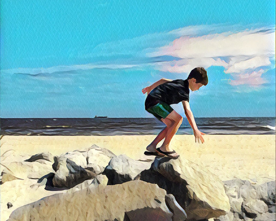 Playing At Sandy Hook