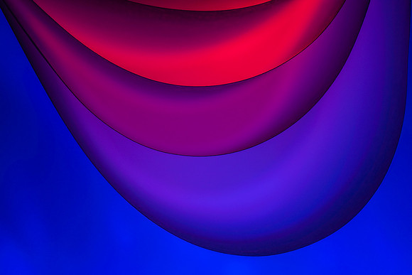 Folded Paper with Colored Lights