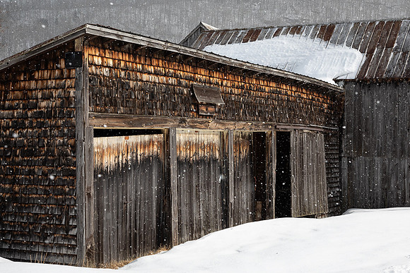 Barns In Snow